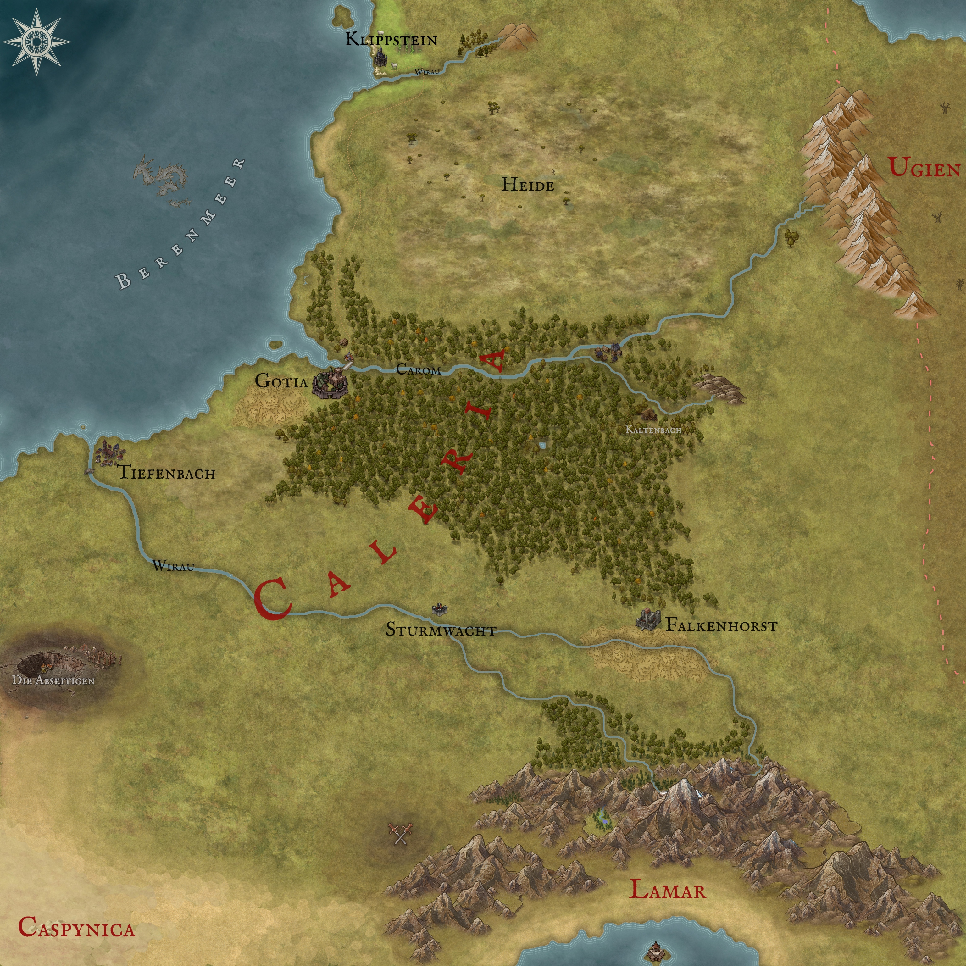 Karte von Caleria